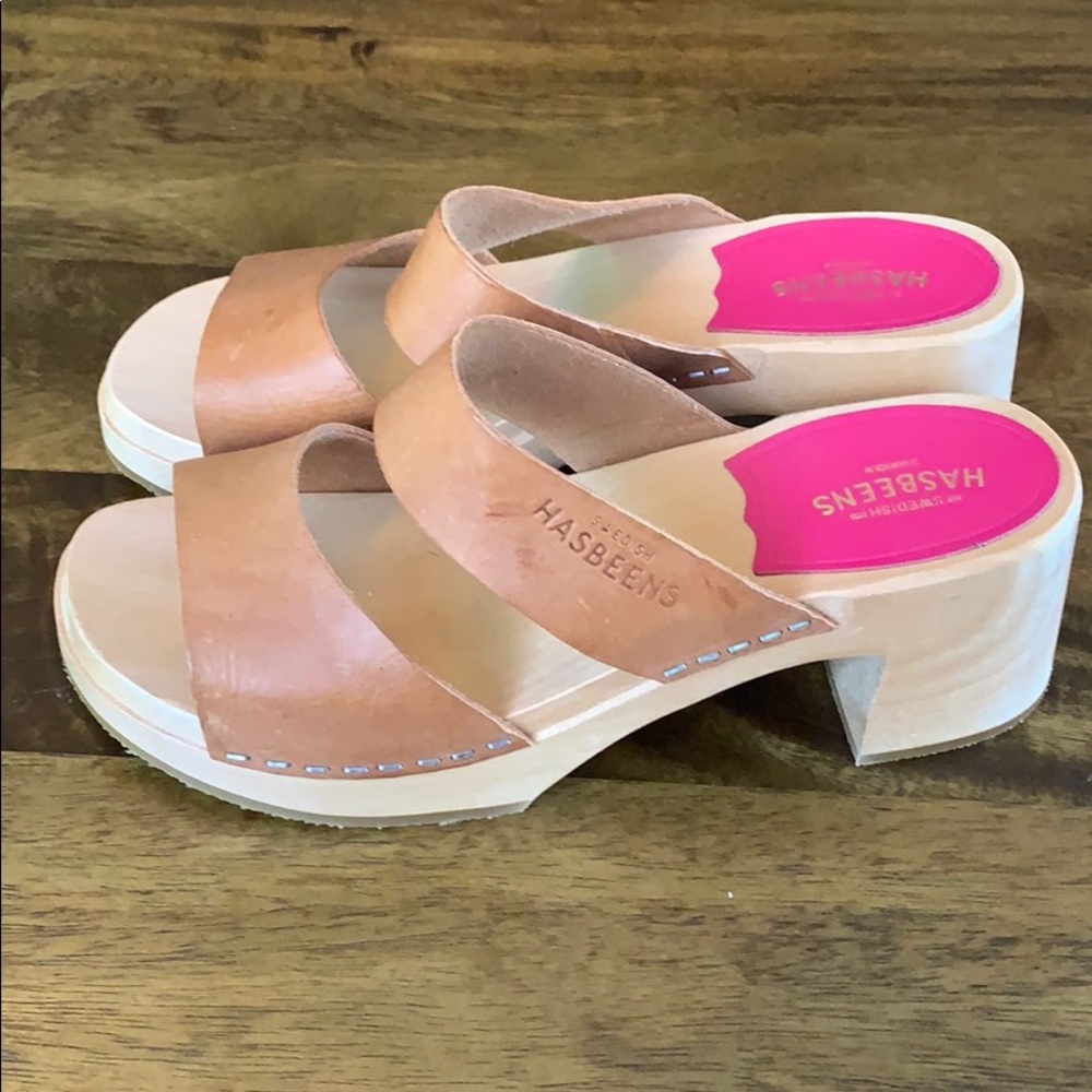 Swedish Hasbeens Sandal Clogs Like New!